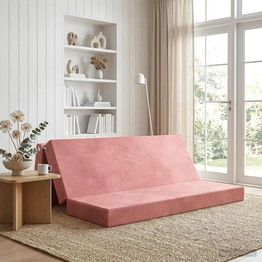 Canapé-lit pliable 180 x 67 x 45 cm Rose