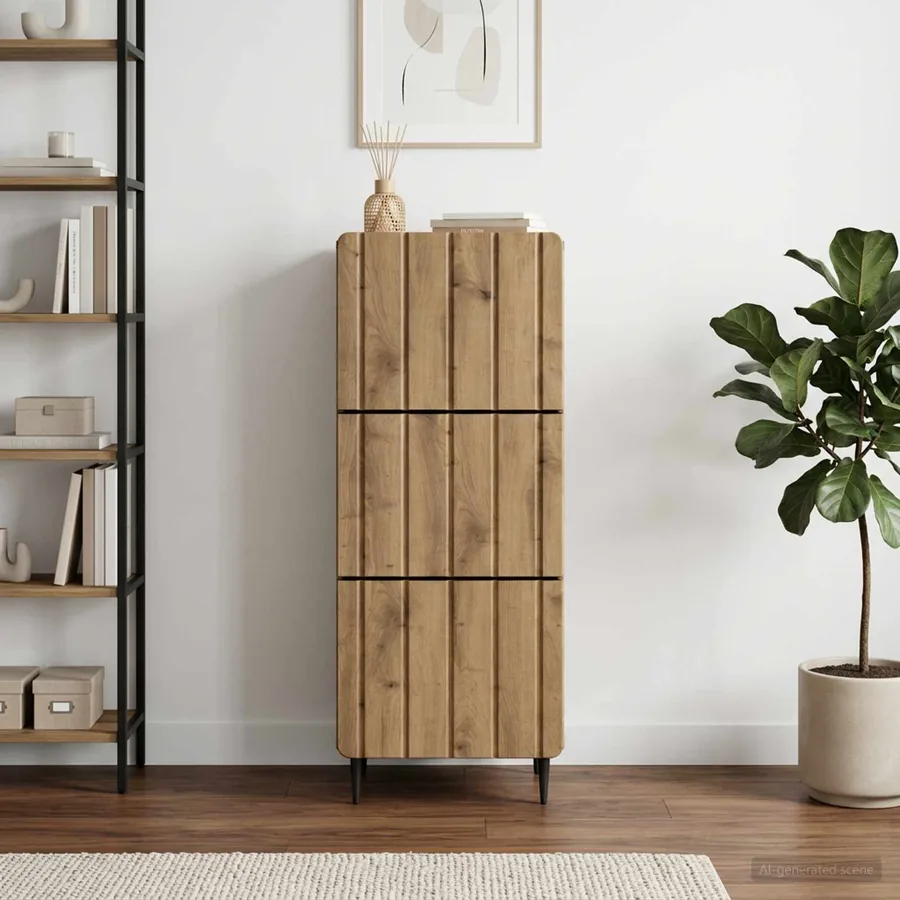Armoire à tiroirs 33 x 34,5 x 92 cm Bois d'ingénierie