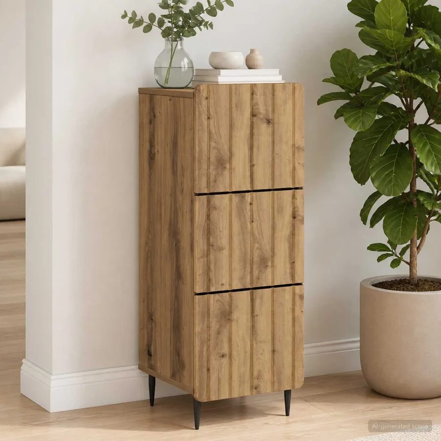Armoire à tiroirs 33 x 34,5 x 92 cm Bois d'ingénierie - 4