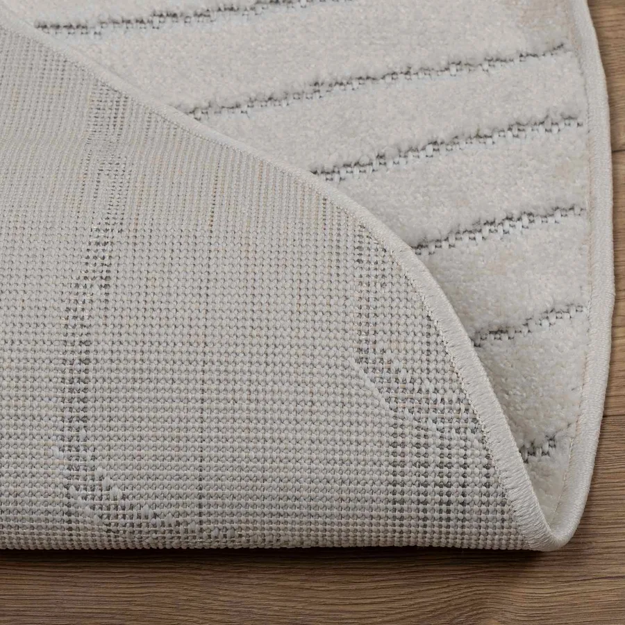 Tapis de surface Rond PALMERAS Crème Ø 160 CM Polyester - 4