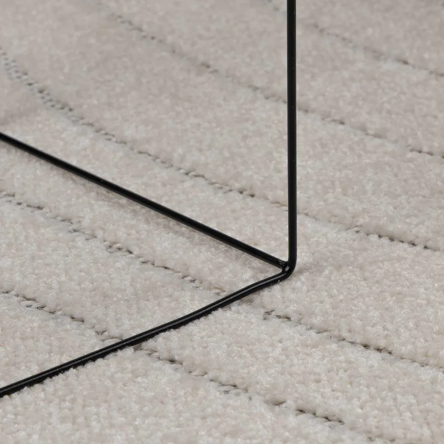 Tapis de surface Rond PALMERAS Crème Ø 160 CM Polyester - 6