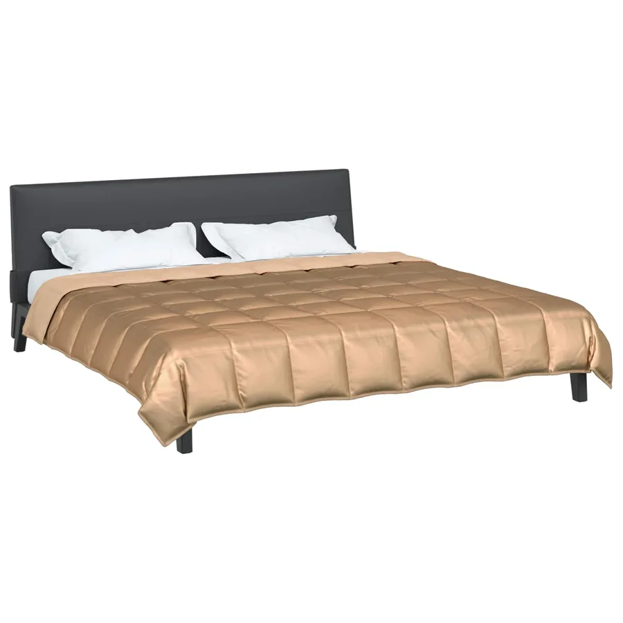 Duvet d'été simple Doré 200 x 220 cm Satin et Microfibre - 3