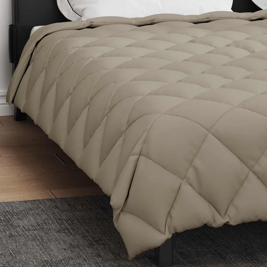 Duvet d'hiver Gris clair 240 x 260 cm Microfibre - 4