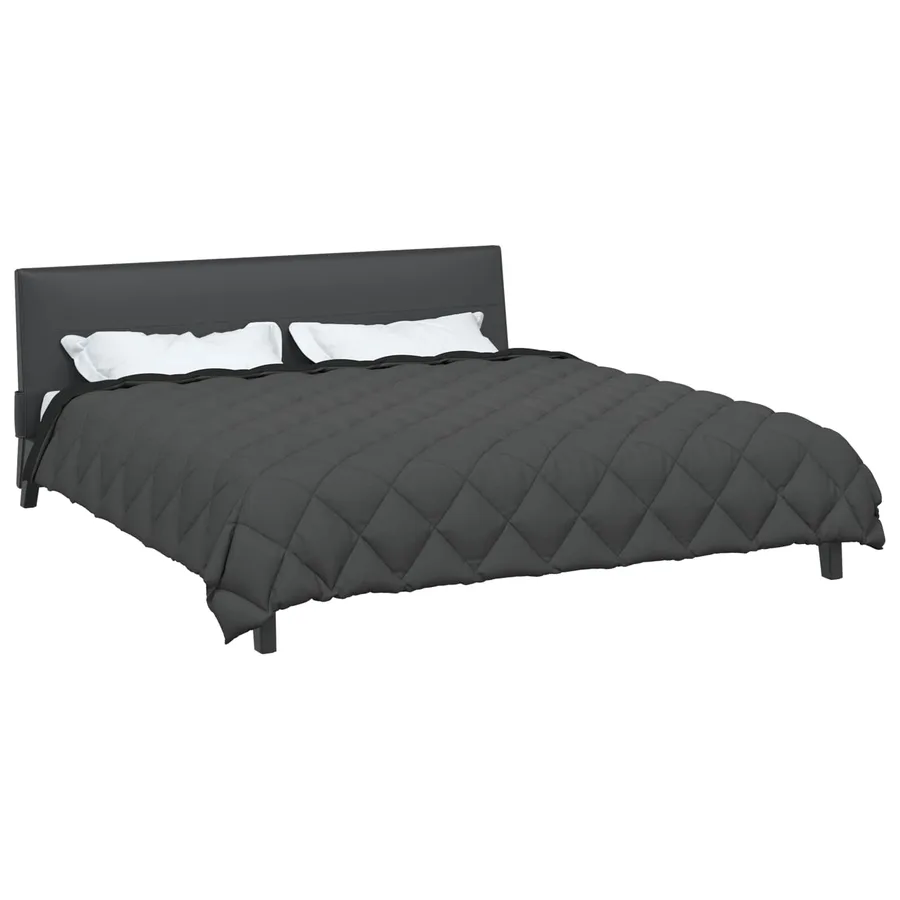 Duvet d'hiver Noir et anthracite 200 x 220 cm Microfibre - 3