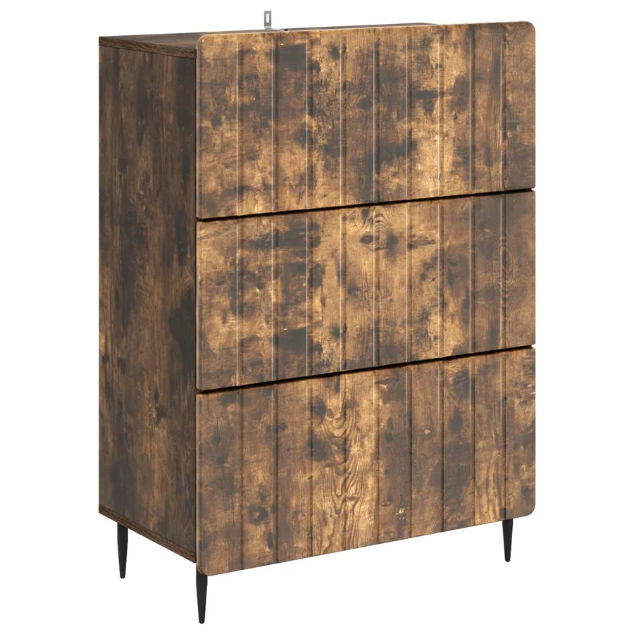 Armoire à tiroirs Chêne fumé 66 x 34,5 x 92 cm - 2