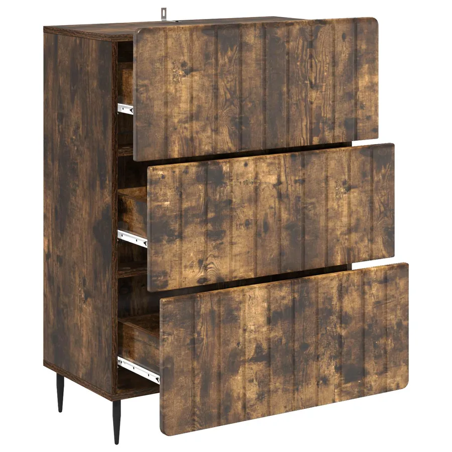 Armoire à tiroirs Chêne fumé 66 x 34,5 x 92 cm - 5