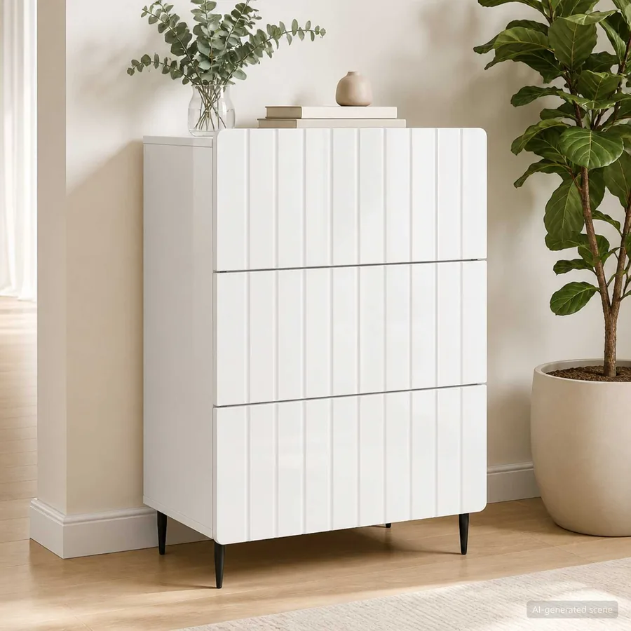 Armoire à tiroirs Blanc 66 x 34,5 x 92 cm Bois d'ingénierie