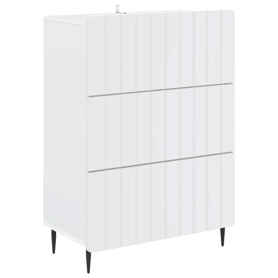 Armoire à tiroirs Blanc 66 x 34,5 x 92 cm Bois d'ingénierie - 2