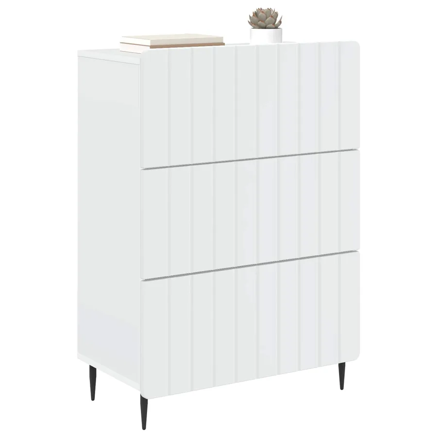 Armoire à tiroirs Blanc 66 x 34,5 x 92 cm Bois d'ingénierie - 3