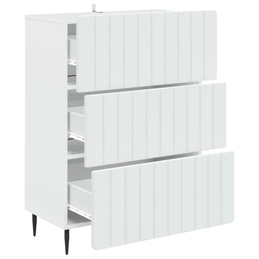 Armoire à tiroirs Blanc 66 x 34,5 x 92 cm Bois d'ingénierie - 5