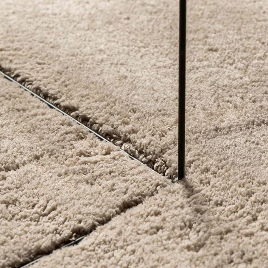 Tapis doux à poils moyens et lavable HUARTE Sable 80 x 500 cm - 5