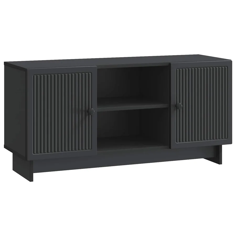 Meuble TV 102 x 34,5 x 50 cm Noir Bois d'ingénierie - 2