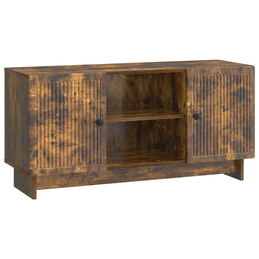 Meuble TV 102 x 34,5 x 50 cm Chêne fumé Bois d'ingénierie - 2