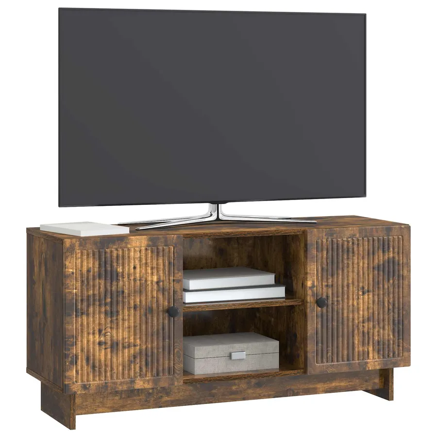 Meuble TV 102 x 34,5 x 50 cm Chêne fumé Bois d'ingénierie - 3