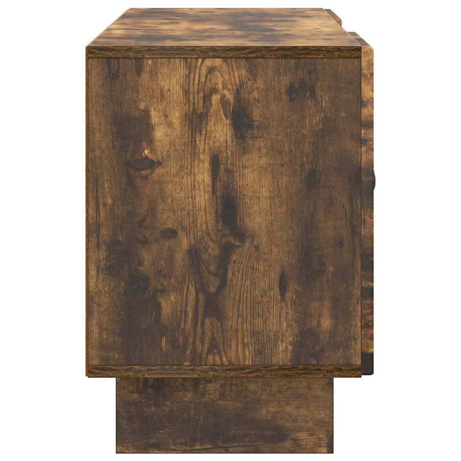 Meuble TV 102 x 34,5 x 50 cm Chêne fumé Bois d'ingénierie - 7