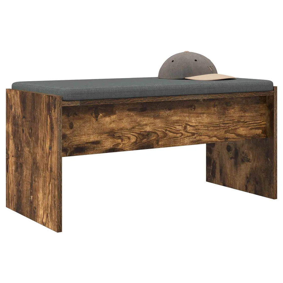 Banc d'entrée avec coussin Chêne fumé 83 x 38 x 40 cm - 3