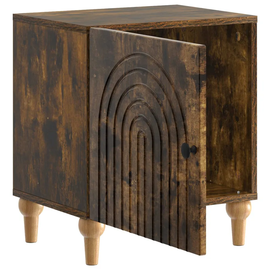 Cabinet de chevet Chêne fumé 43 x 34,5 x 50 cm - 4