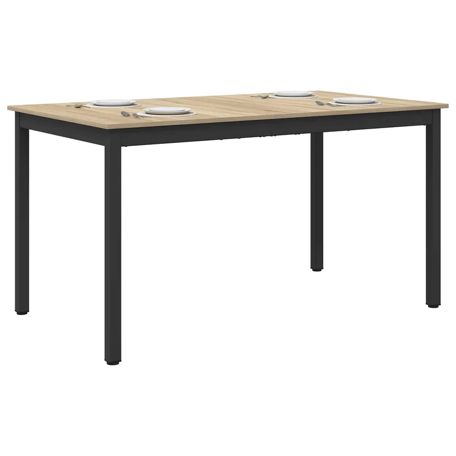 Table de salle à manger / Table de repas 140 x 80 x 75 cm MÉTAL - 3
