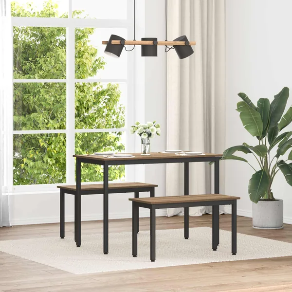 banc Chêne artisan 80 x 35 x 45 cm Bois d'ingénierie