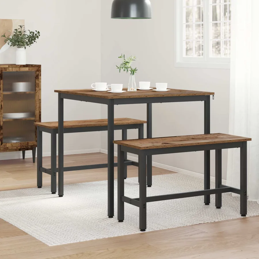 Table de salle à manger / Table de repas 80 x 80 x 75 cm MÉTAL - 4