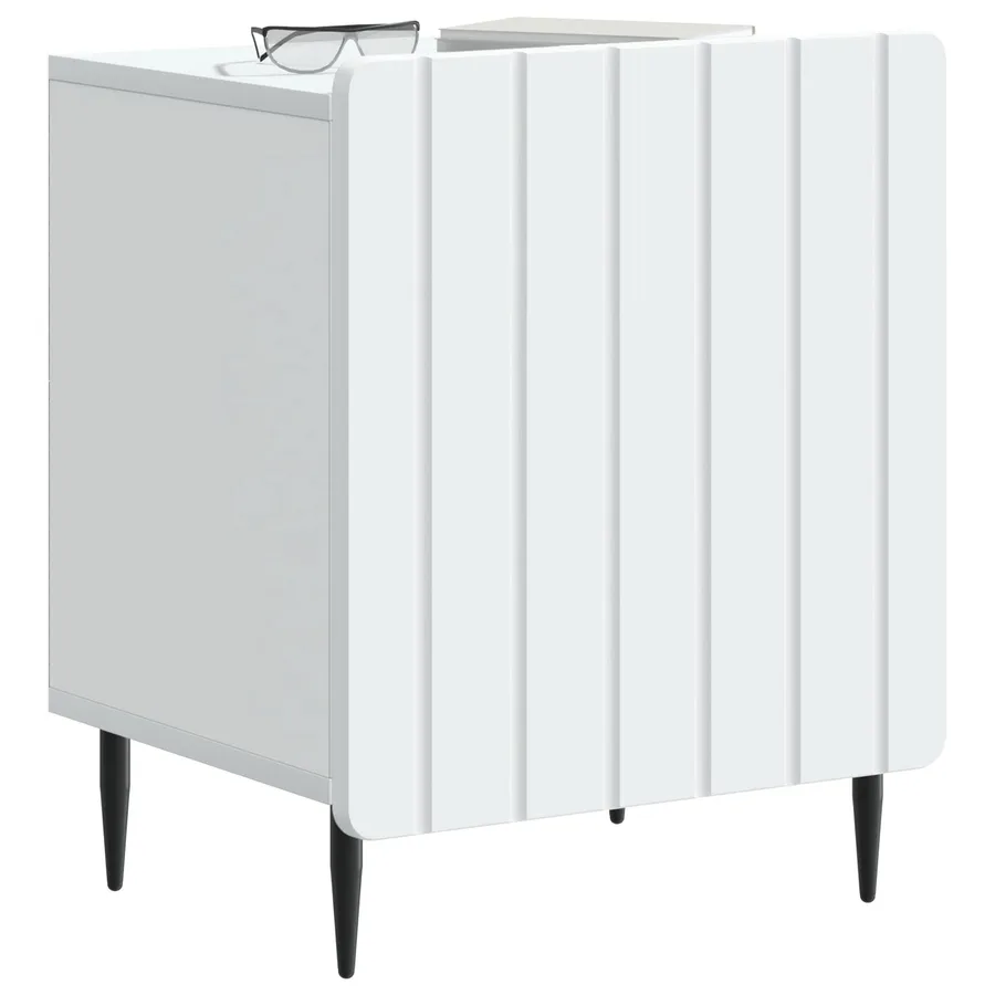 Cabinet de chevet Blanc 43 x 34,5 x 52 cm Bois d'ingénierie - 3