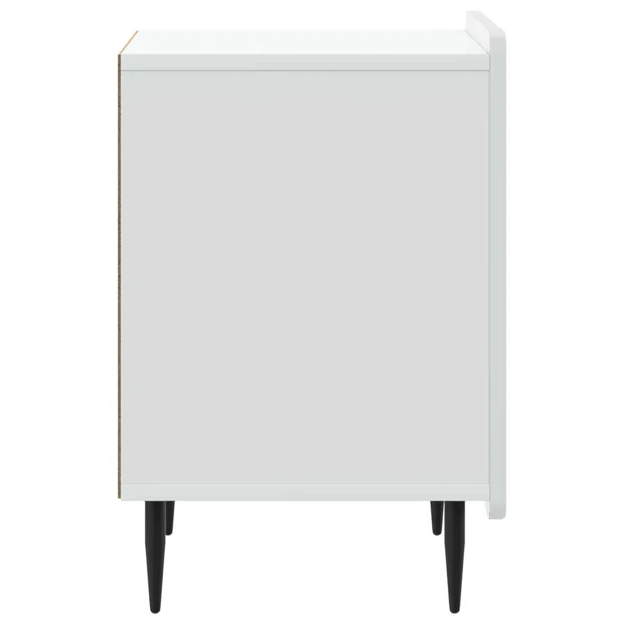 Cabinet de chevet Blanc 43 x 34,5 x 52 cm Bois d'ingénierie - 6