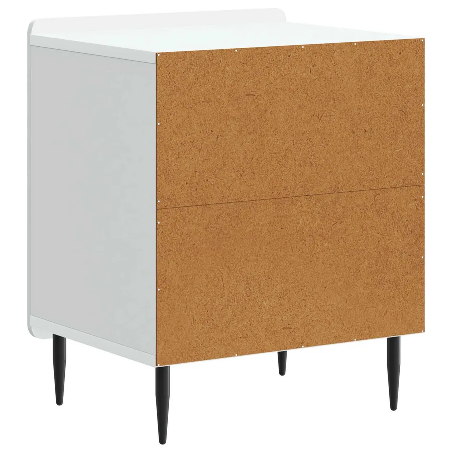 Cabinet de chevet Blanc 43 x 34,5 x 52 cm Bois d'ingénierie - 7