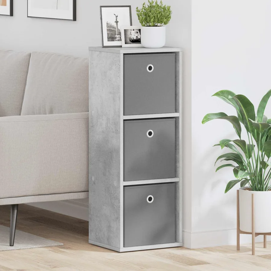 Buffet avec tiroir Gris béton 30,5 x 27 x 84,5 cm