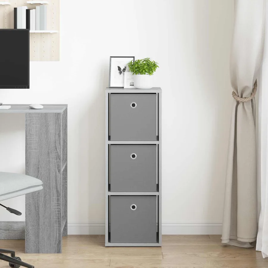 Buffet avec tiroir Gris béton 30,5 x 27 x 84,5 cm - 3