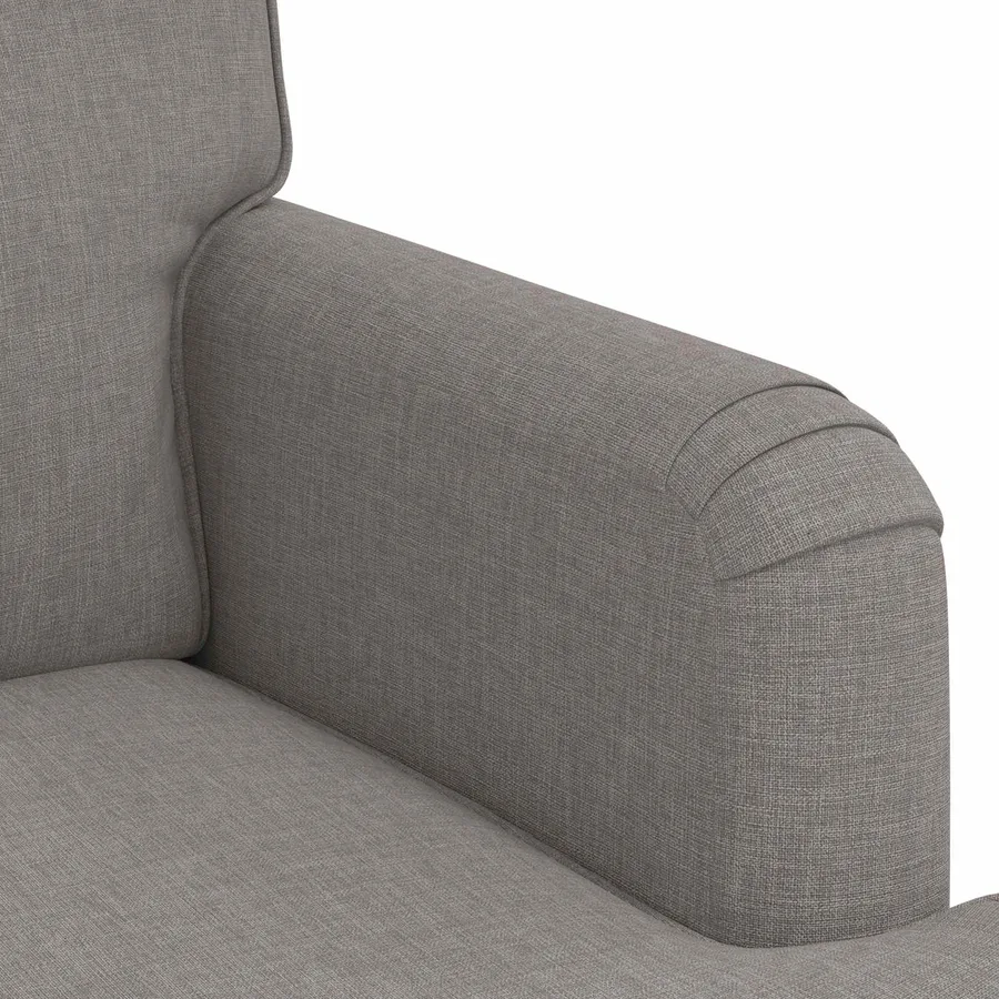 Canapé Taupe 144 x 80 x 85 cm tissu - 7