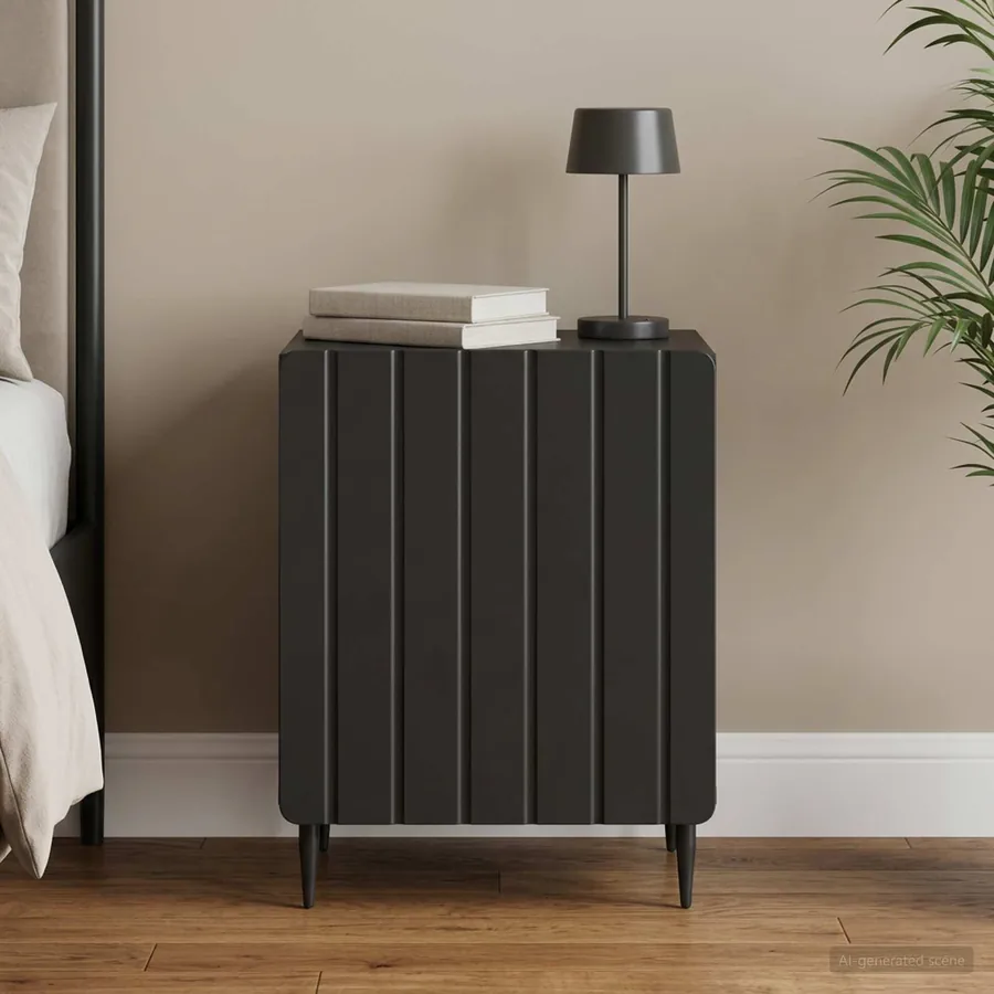 Cabinet de chevet Noir 43 x 34,5 x 52 cm Bois d'ingénierie