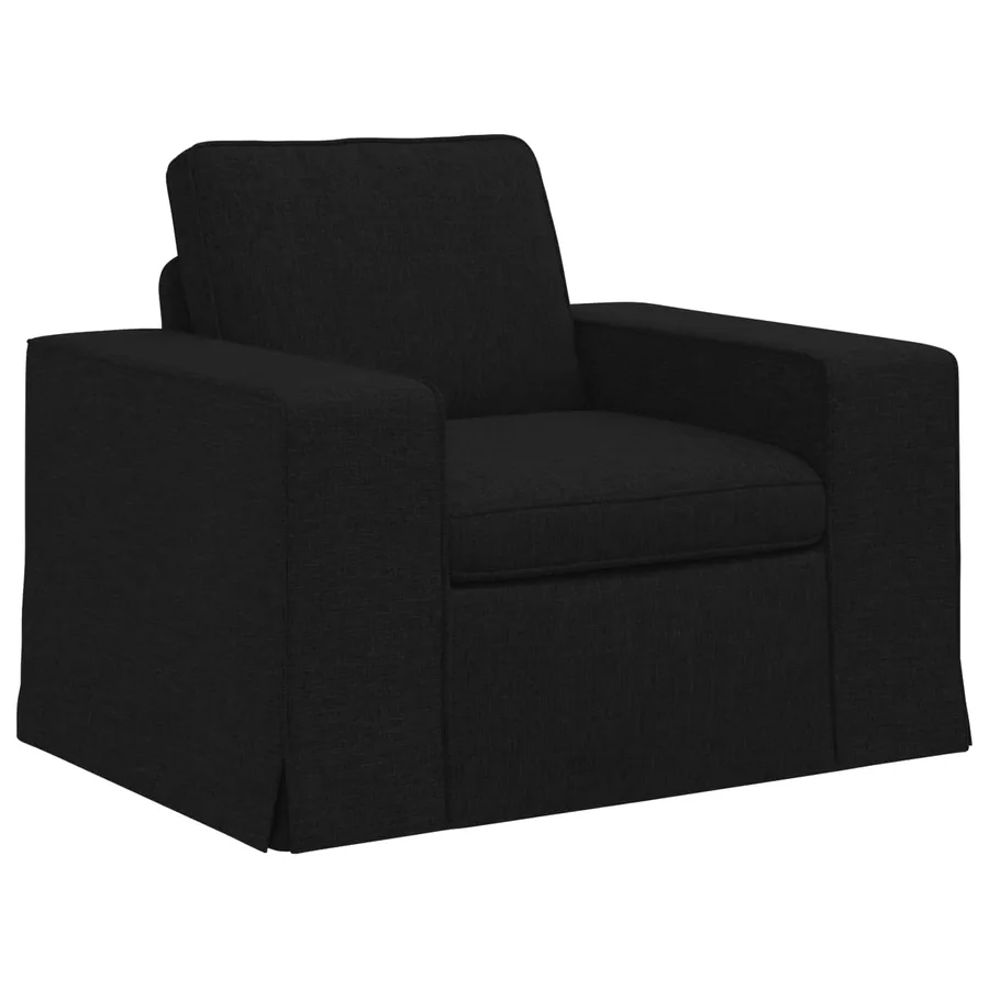 Ensemble de Canapés 2 pcs Noir 162 x 80 x 82 cm tissu - 4
