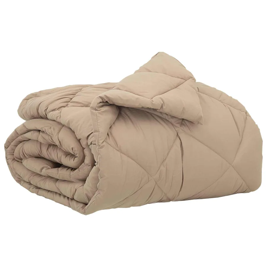 Duvet complet toute l'année Taupe 140 x 200 cm Microfibre - 2
