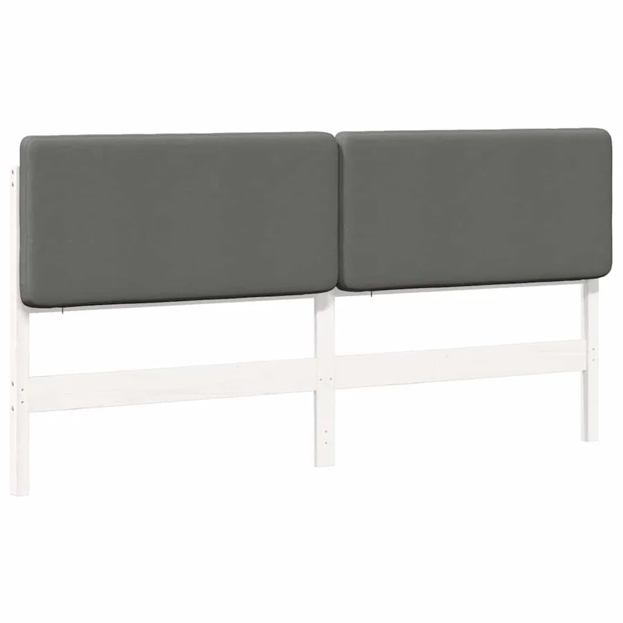 Tête de lit capitonnée Blanc et gris clair 180 cm Pin massif - 2