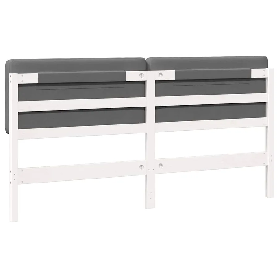 Tête de lit capitonnée Blanc et gris clair 180 cm Pin massif - 6