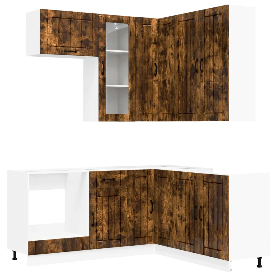 Unité de cuisine LUCCA 8 pcs Chêne fumé Bois d'ingénierie - 2