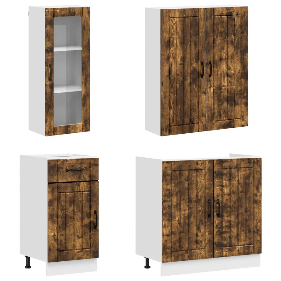 Unité de cuisine LUCCA 8 pcs Chêne fumé Bois d'ingénierie - 3