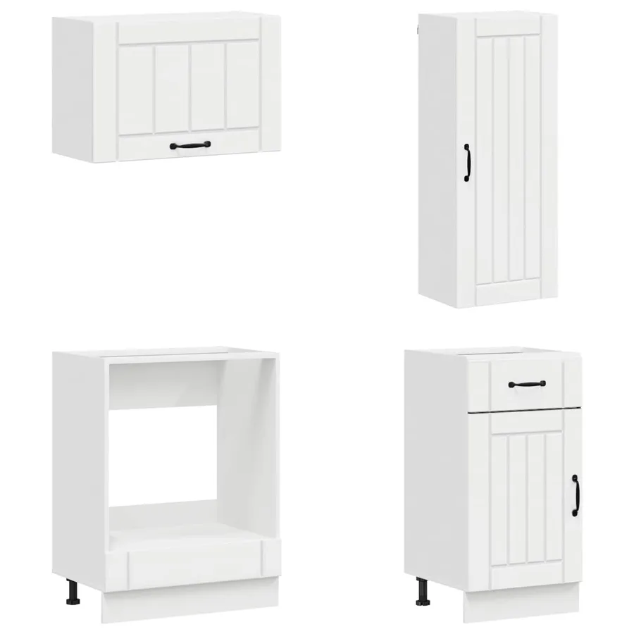 Unité de cuisine LUCCA 8 pcs Blanc brillant Bois d'ingénierie - 4