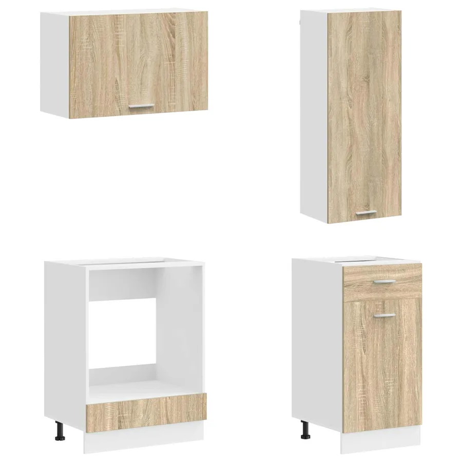 Unité de cuisine LYON 8 pcs Chêne Sonoma Bois d'ingénierie - 4