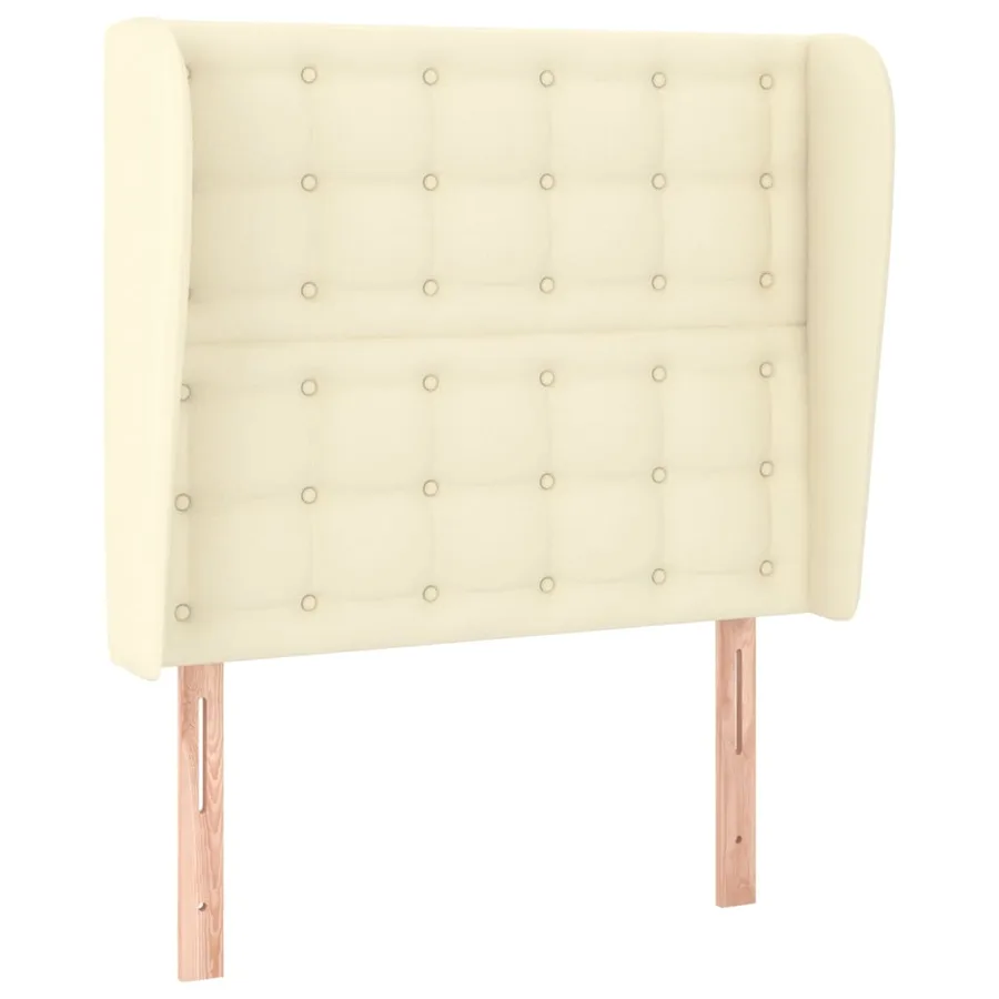 Tête de lit avec oreilles Crème 83x23x118/128 cm Similicuir - 2