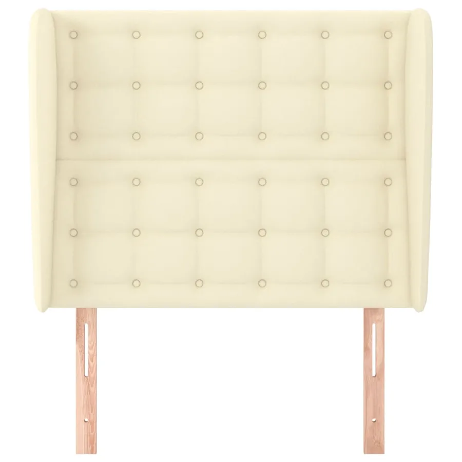 Tête de lit avec oreilles Crème 83x23x118/128 cm Similicuir - 3