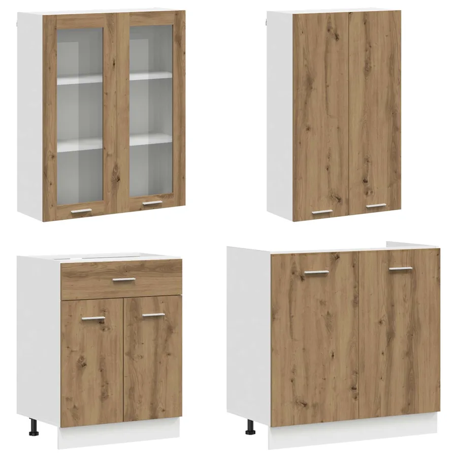 Unité de cuisine LYON 8 pcs Chêne artisanal Bois d'ingénierie - 3