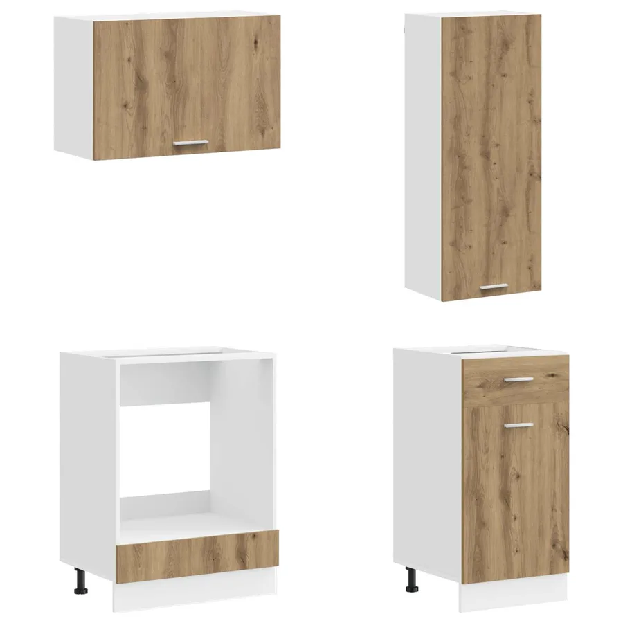 Unité de cuisine LYON 8 pcs Chêne artisanal Bois d'ingénierie - 4
