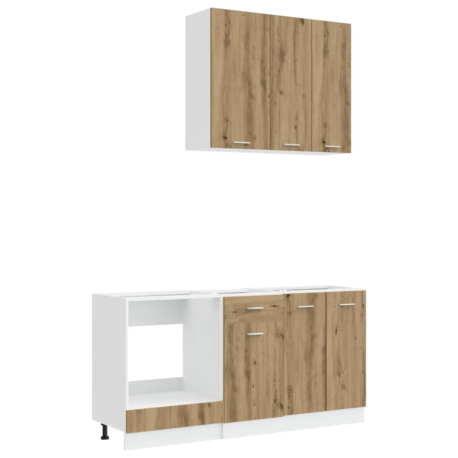 Unité de cuisine LYON 5 pcs Chêne artisanal Bois d'ingénierie - 2