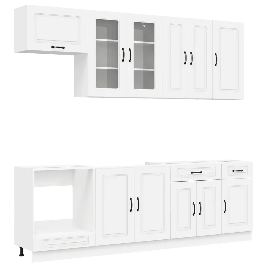 Unité de cuisine KALMAR 8 pcs Blanc Bois d'ingénierie - 2