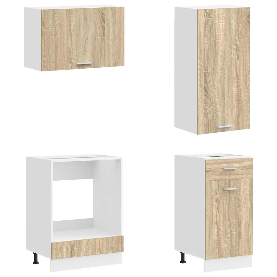 Unité de cuisine LYON 8 pcs Chêne Sonoma Bois d'ingénierie - 4