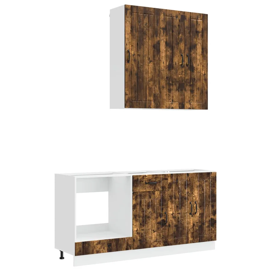 Unité de cuisine LUCCA 5 pcs Chêne fumé Bois d'ingénierie - 2