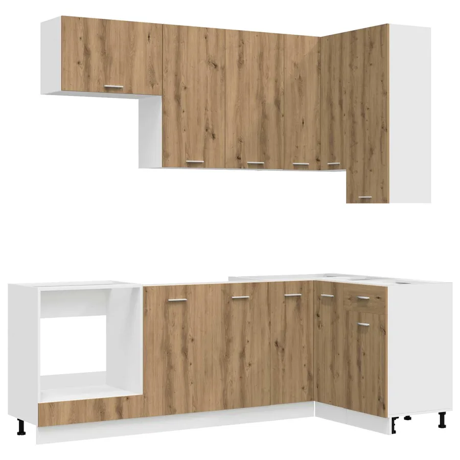 Unité de cuisine LYON 8 pcs Chêne artisanal Bois d'ingénierie - 2