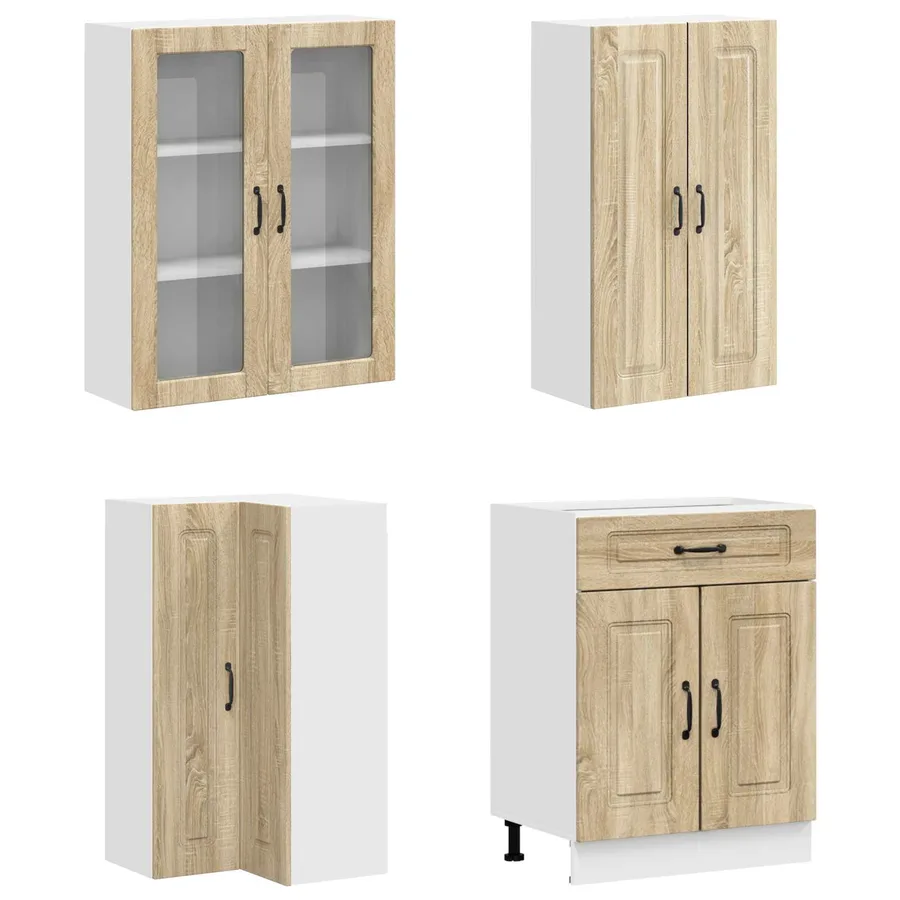 Unité de cuisine KALMAR 8 pcs Chêne Sonoma Bois d'ingénierie - 3