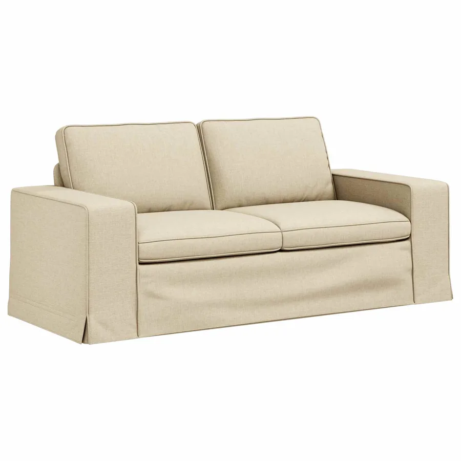 Ensemble de Canapés 2 pcs Crème 182 x 80 x 82 cm tissu - 5